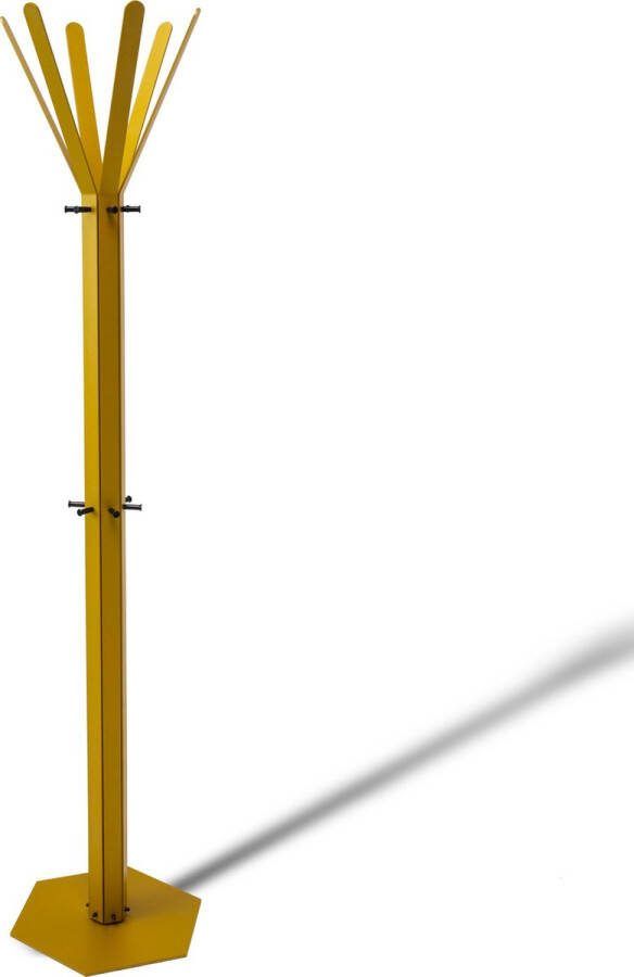 Gorillz Molto Staande Kapstok 18 kapstokhaken Staande Kleerhanger (175 x 35 x 40 cm) Metaal- Goud