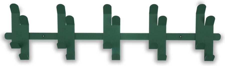 Gorillz ® Origami Wandkapstok 10 Dubbele Haken Pine Green