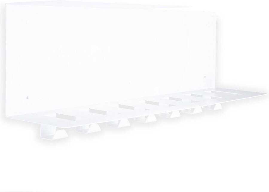 Gorillz Plenck Wandkapstok Met Hoedenplank Kapstok Metaal 70 X 15 X 25 Cm Wit