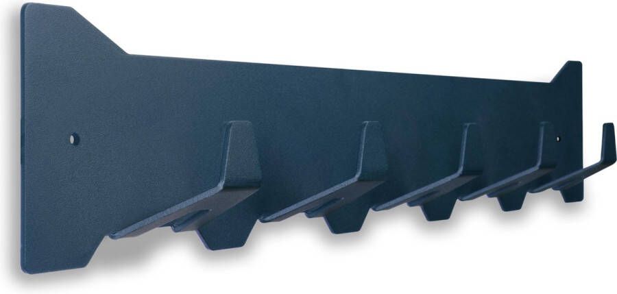 Gorillz Design® Triangle Five Industriële Muur Wandkapstok – 5 Kapstokhaken– Blauw