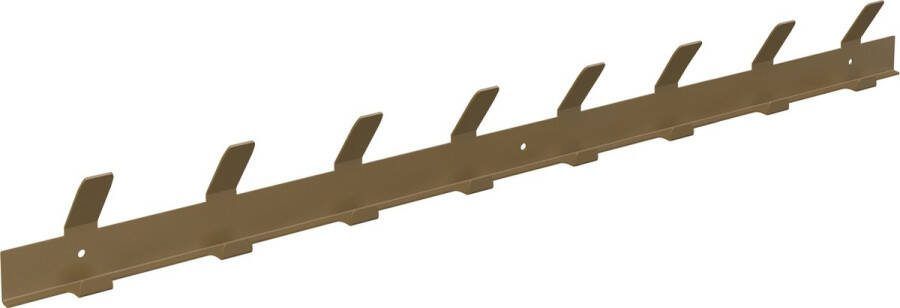 Gorillz Trim 75 Kapstok Goud- Wandkapstok Goud 16 Kapstok Haken (lengte) 75 Cm Metaal Mat Goud