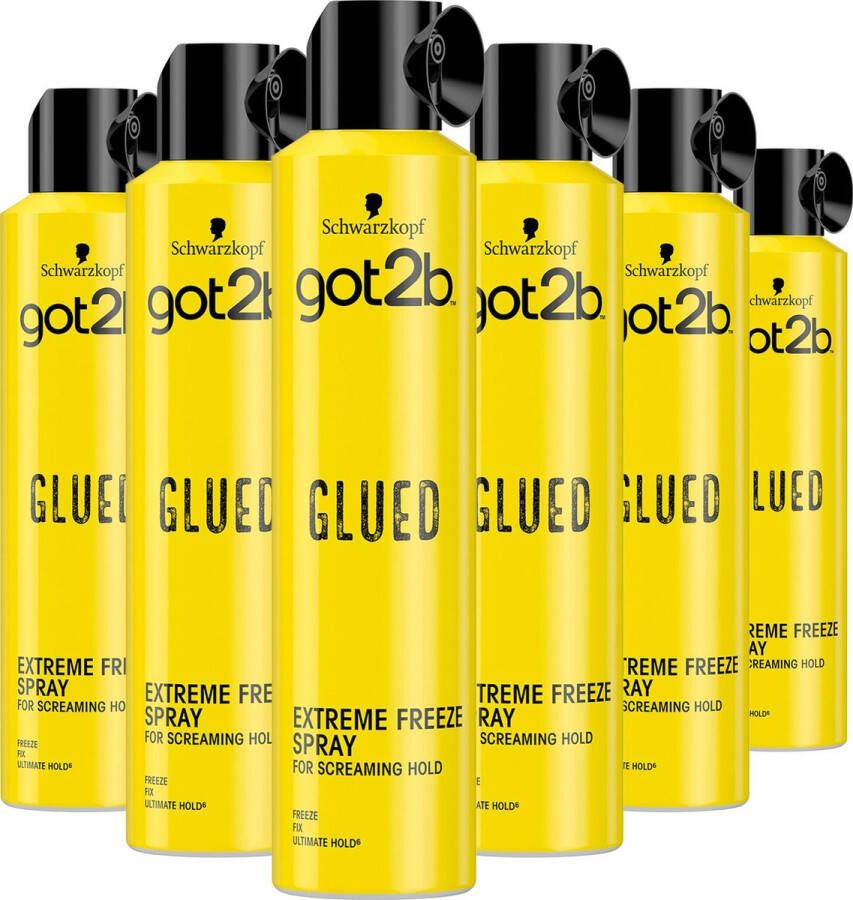 Got2B Glued Haarspray Haarstyling Voordeelverpakking 6 x 300 ml