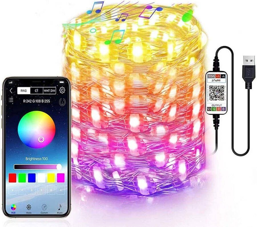 Gotrays USB Fairy String Lights 5M 50 LED Waterdicht 7 scènemodi en 29 dynamische modi. Afstandsbediening voor Craft Slaapkamer Plafond Halloween Kerstdecoratie [Energieklasse A]