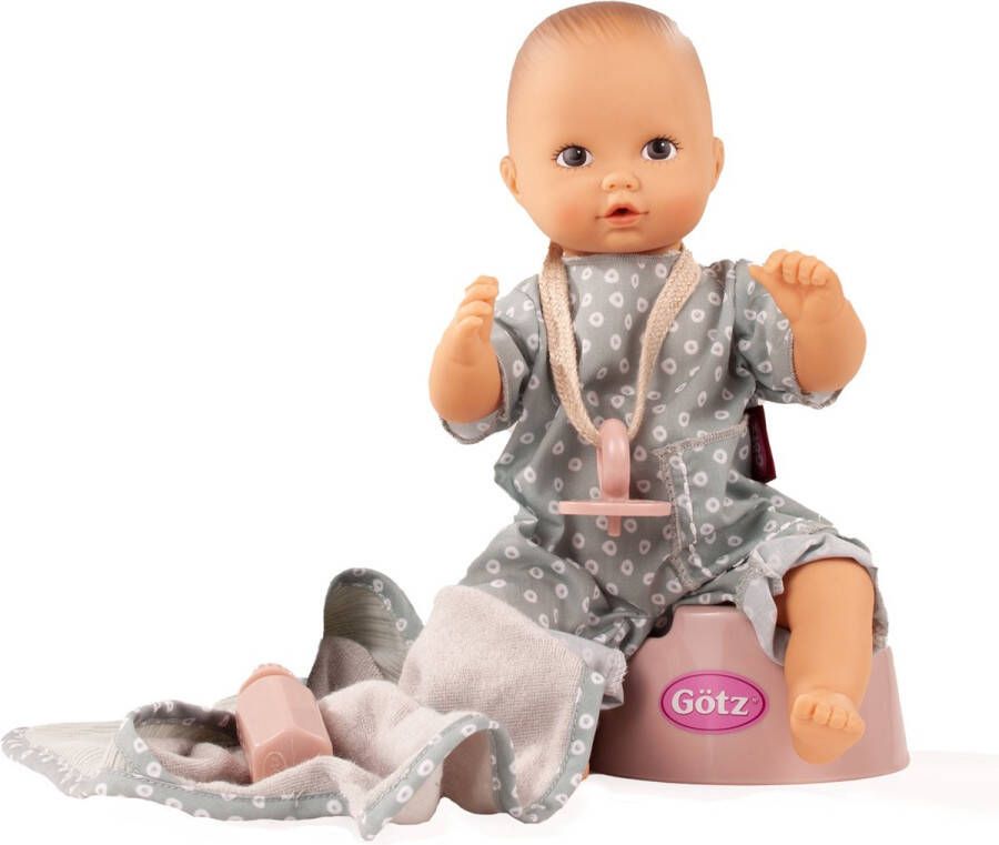 Gotz Götz babypop 33cm bad en plaspop inclusief speentje en potje