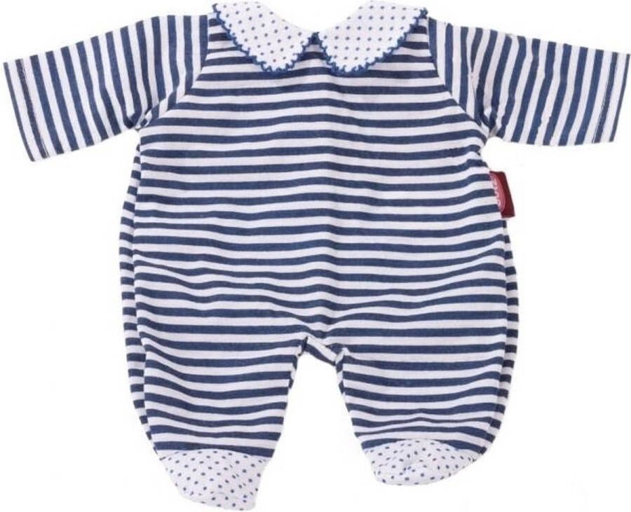 Gotz Götz poppenkleding blauw gestreept rompertje voor babypop van 30-33cm