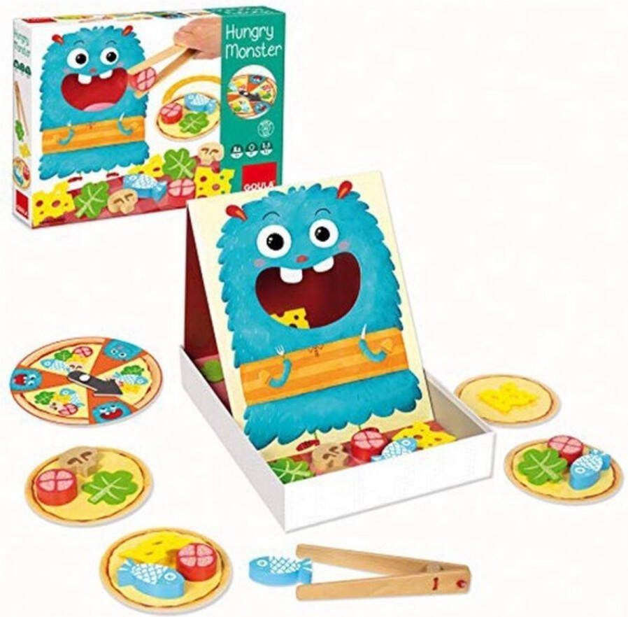 Goula kinderspel Hungry Monster junior hout vilt 27-delig