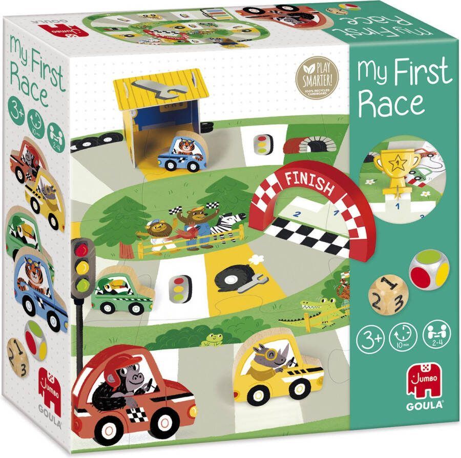 Goula Jumbo Mijn eerste race Bordspel kinderen vanaf 3 jaar