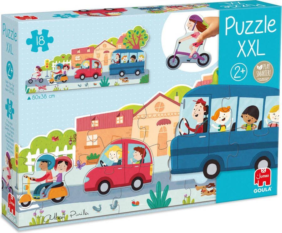 Goula Jumbo Puzzel XXL Voertuigen 18 stukjes Vanaf 2 jaar