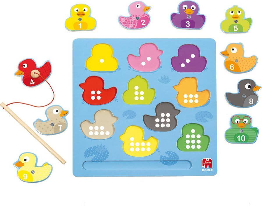 Goula Jumbo Magneetpuzzel Eenden Kinderpuzzel 10 stukjes
