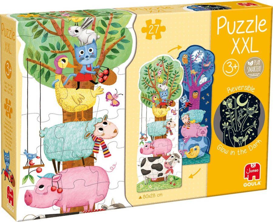 Goula Jumbo Puzzle XXL Dag en Nacht Kinderpuzzel 27 stukjes