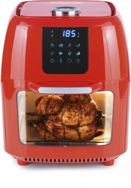 Gourmetmaxx hetelucht friteuse rood Digitaal 9l 1800W rood