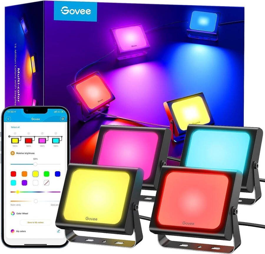 Govee RGBIC Flood light 4 pack