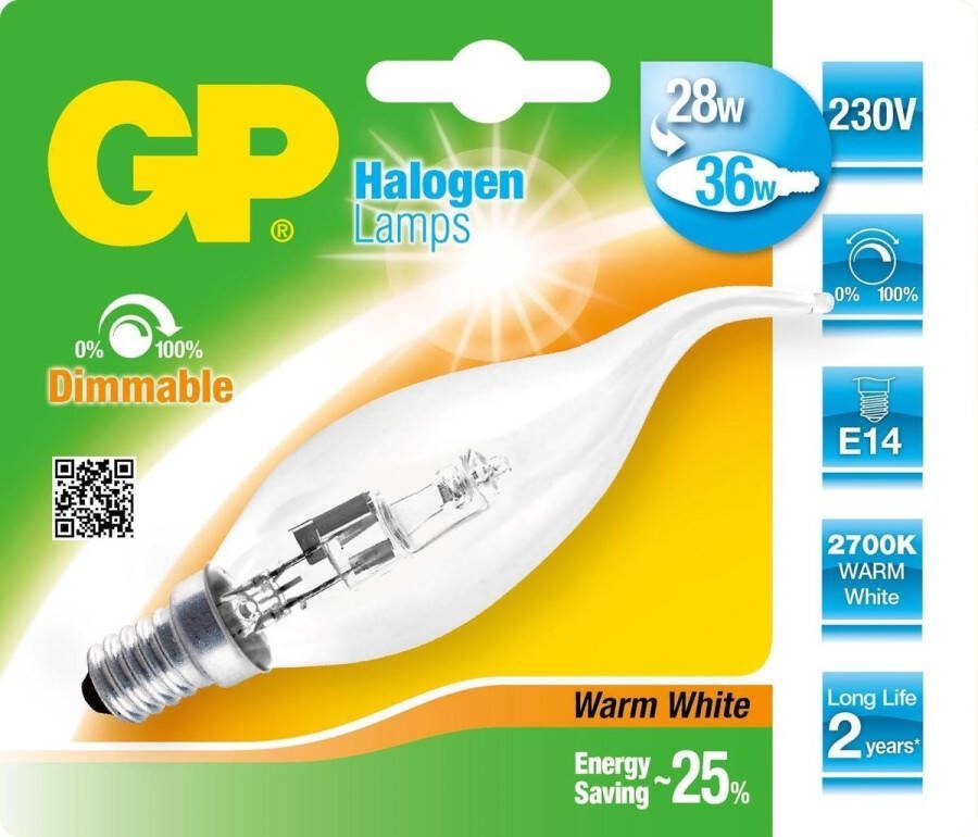 GP Lighting 070740-HLME1 halogeenlamp 30 W Warm wit E14