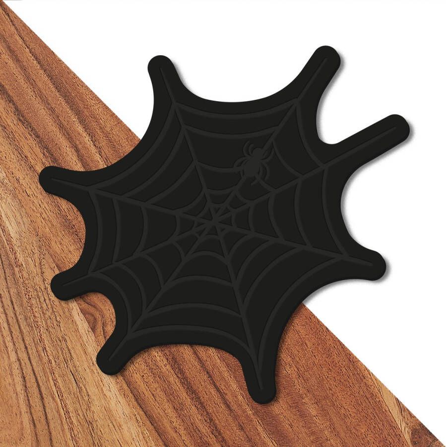 GR Borrelplank Halloween Decoratie plank Acrylic Luxe Serveerplank Spinnenweb Mat Zwart