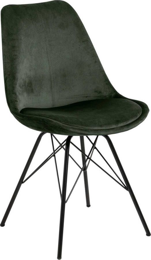 Grab A Chair Bendt Eetkamerstoel 'Liva' Velvet kleur Forest Green