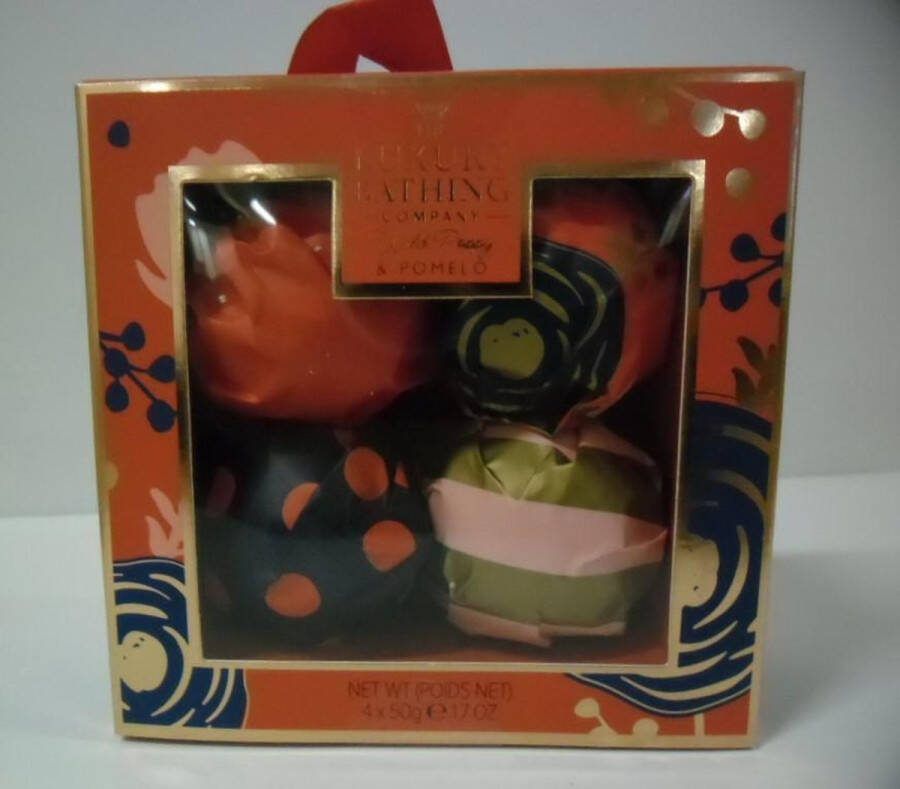 Grace Cole geschenkset van 4 badbruisballen 4 x 50 gr