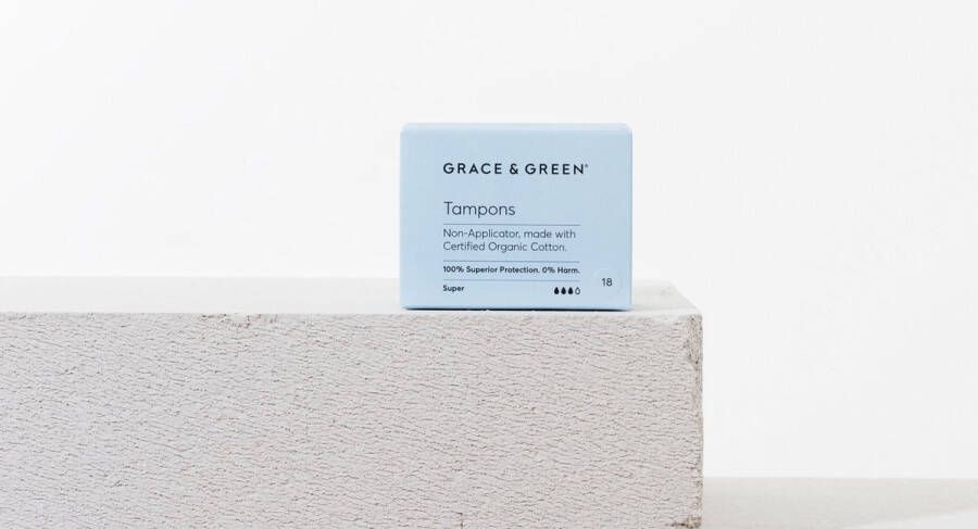Grace & Green Grace Green Tampons super organisch katoen 18 stuks