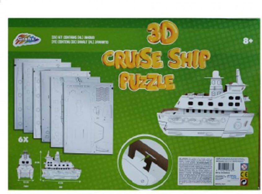 Grafix 3D Cruise schip Puzzel -Cruise Ship Puzzle