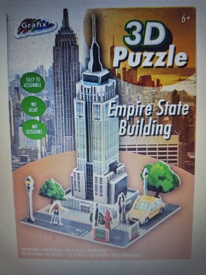 Grafix 3D Puzzel Empire State Building Schoencadeautjes Sint Kerst