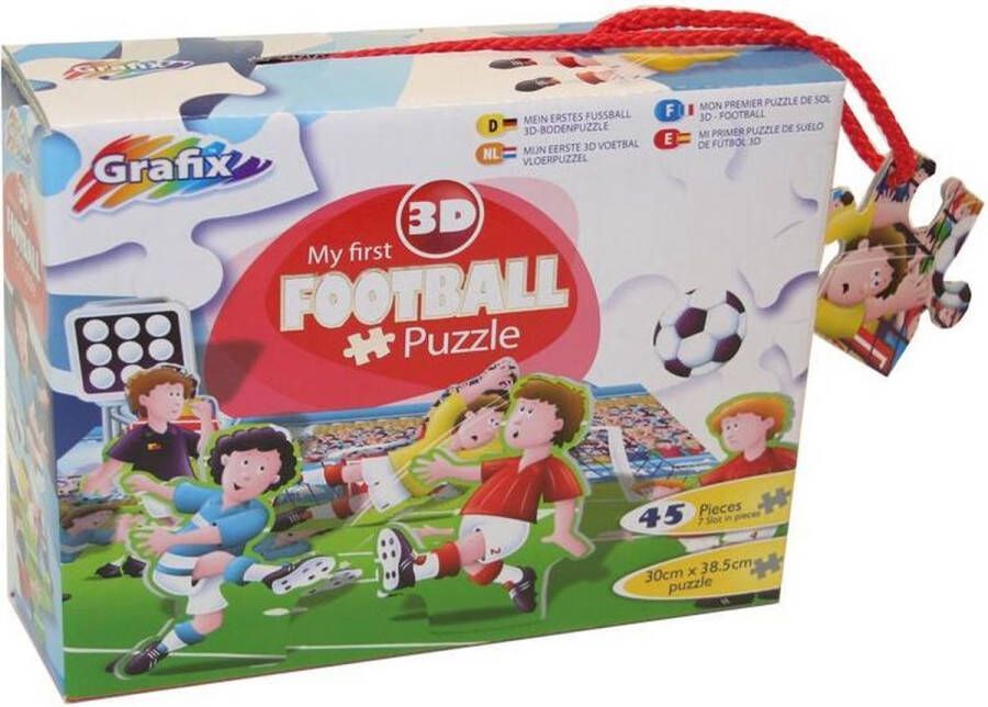 Grafix 3D puzzels Kinderen Thema Voetbal 45 puzzelstukjes Afmeting: 29 X 39 CM