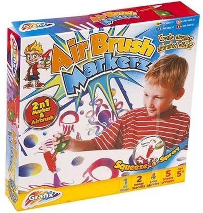 Grafix Air Brush Fun Speelgoed kinderen jongens meisjes Knutselen Hobby Tekenen