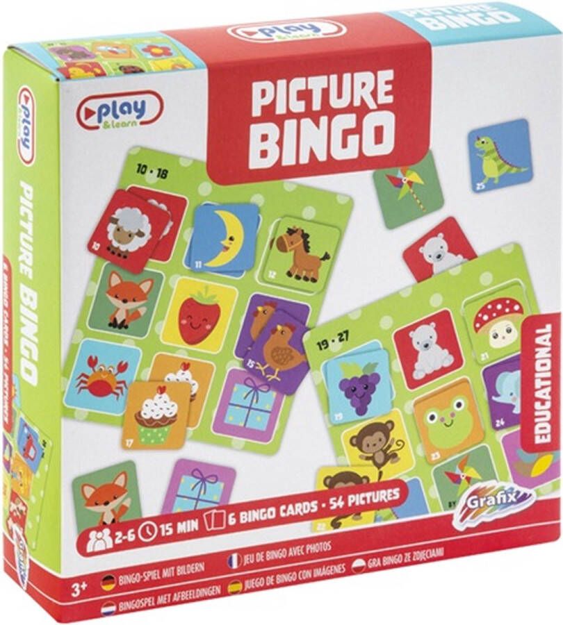 Grafix Bingospel met afbeeldingen | | bordspel | Bordspel voor kinderen vanaf 3 jaar | 2-6 spelers