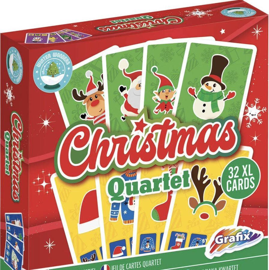 Grafix bv Kerst Kwartetspel Kerst kaartspel Kwartet Speelgoed