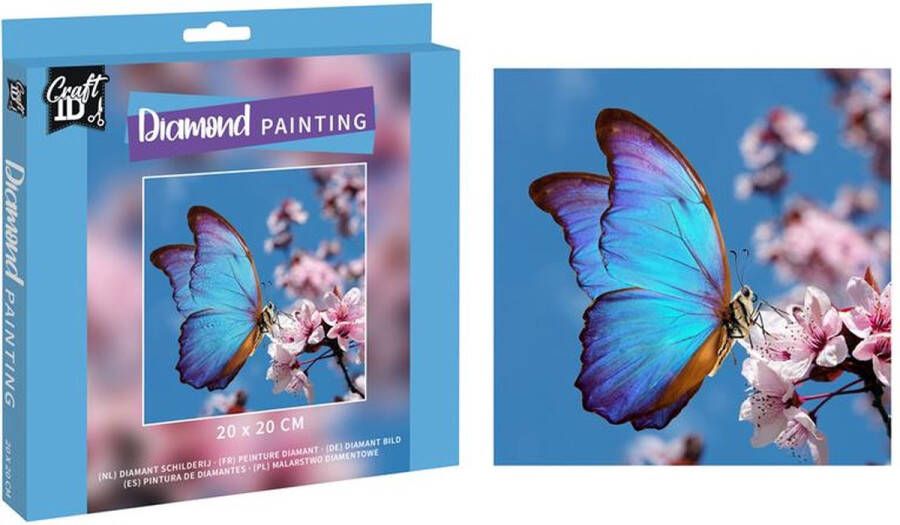 Grafix Craft ID Diamond Painting vlinder 20x20cm