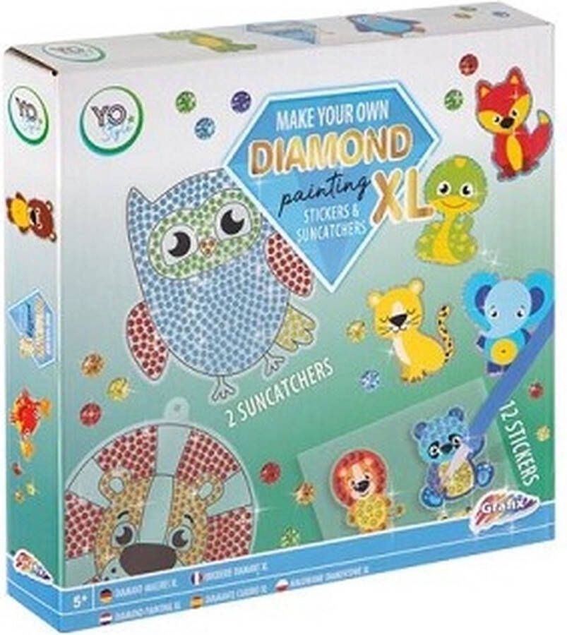 Grafix Diamond Painting XL suncatcher 02 (2 suncatchers + 12 stickers)