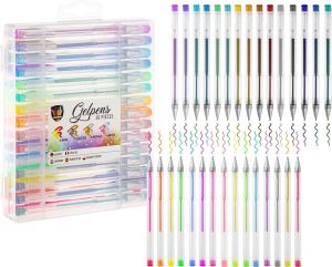 Grafix Gelpennen 30 stuks Glitter effect | metallic effect | Neon effect | Pastel effect