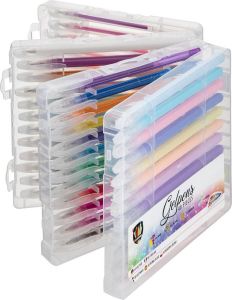 Grafix Gelpennen 48pcs 12x neonpennen | 12x Glitterpennen | 12x Metallic pennen | 12x pastelpennen Gelpennen voor kinderen en volwassenen |