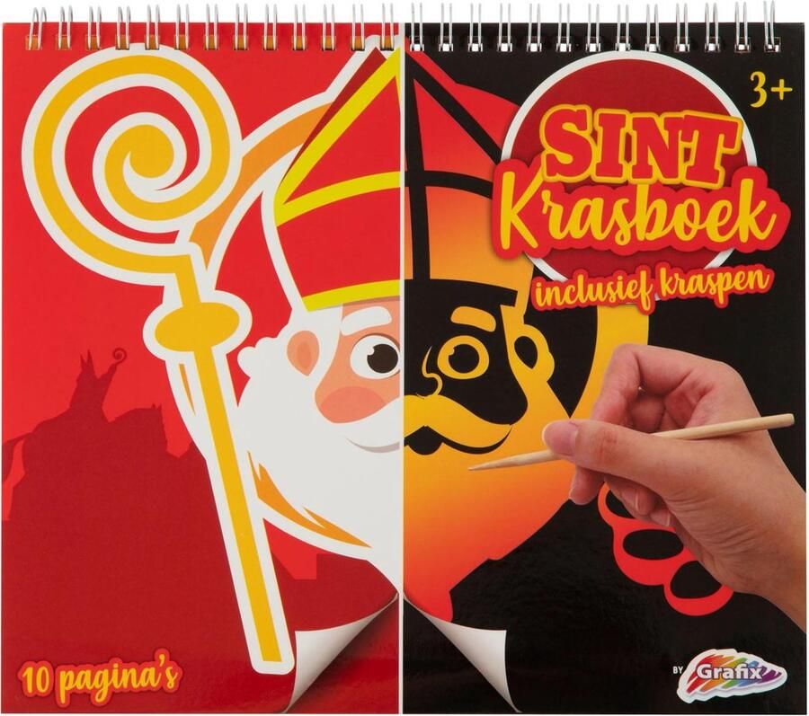 Grafix Sint Krasboek Maak de tekening af 10 pagina's