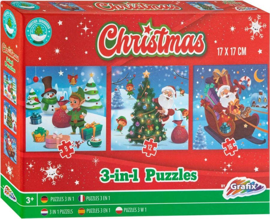 Grafix kerst 3-in-1 puzzel Merk: