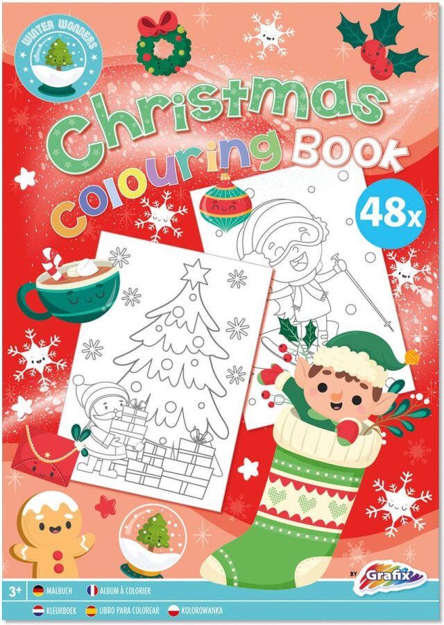 Grafix Kleurboek kerst knutselen kinderen kerstmis diy kleuren