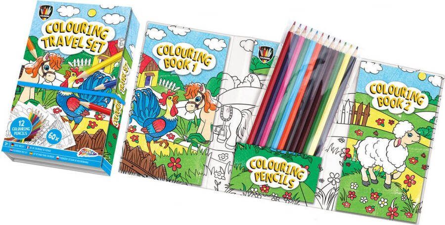 Grafix Kleurboekjes (2st.) met Potloden Boerderij