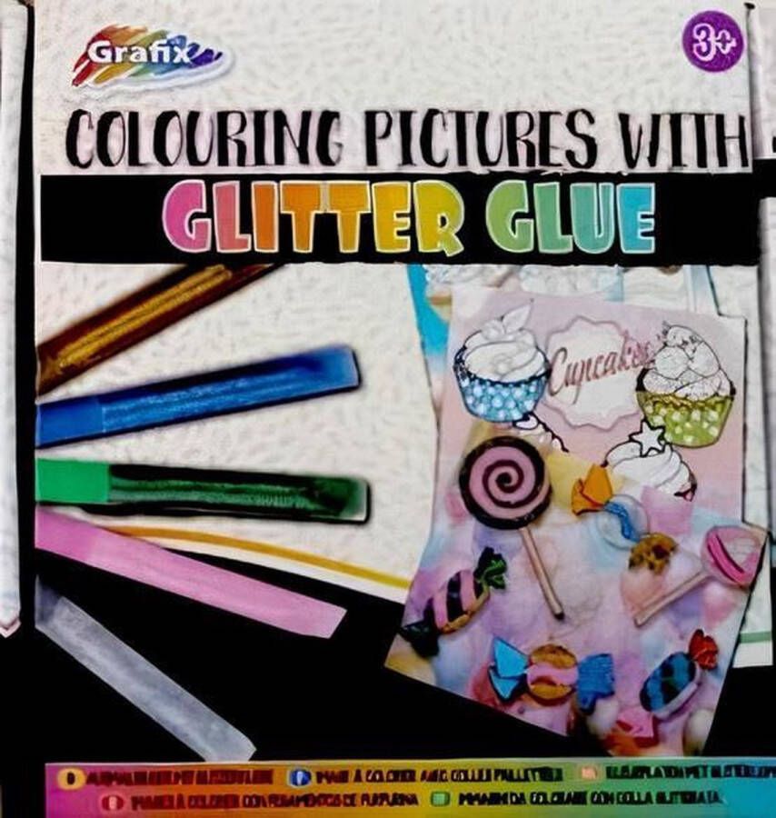 Grafix Kleurset Glitter Glue Junior Papier lijm 6-delig