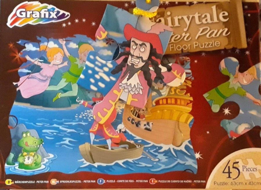 Grafix Legpuzzel Peter Pan Junior Karton 45 Stukjes