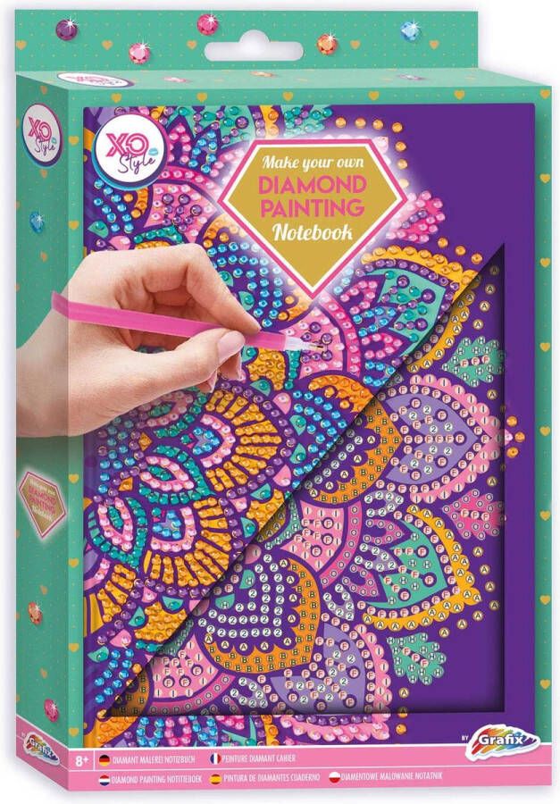 Grafix Diamond Painting A5 Hardcover notitieboek 100 pagina's (groen)