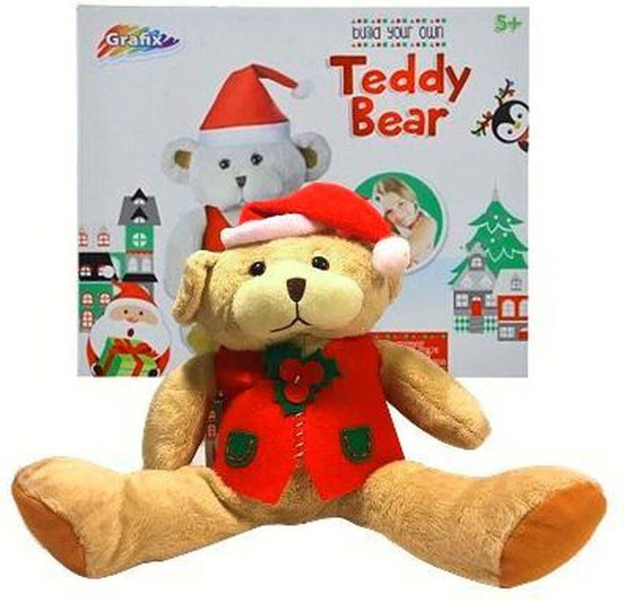 Grafix Maak je eigen kerst teddybeer 25 cm