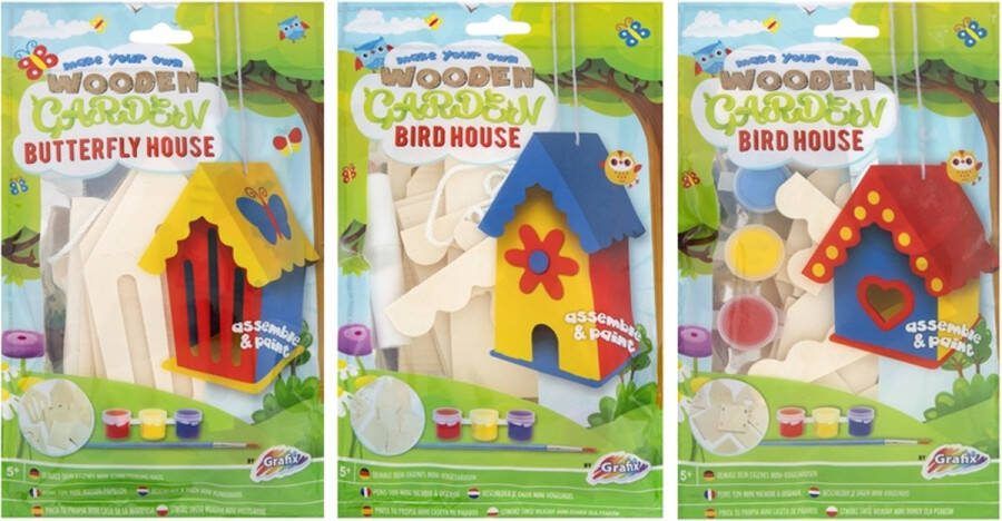 Grafix Maak je eigen vogelhuisje (1 stuk) assorti