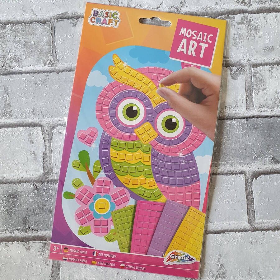 Grafix Mosaic art Mozaïk setje uil