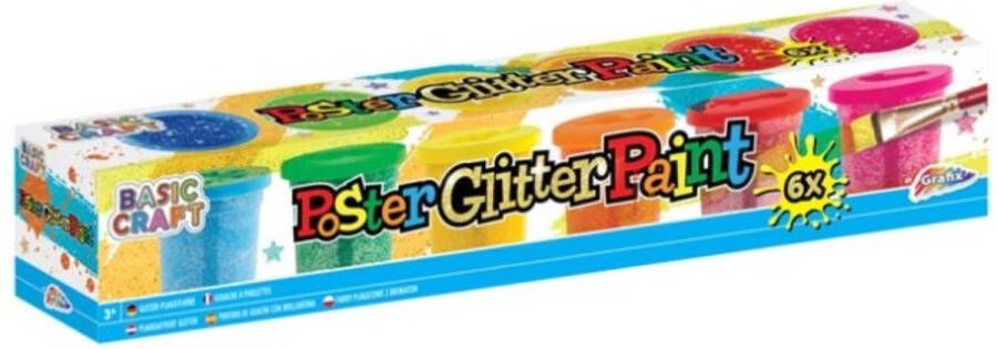 Grafix Plakkaatverf Glitter (6x40 ml)