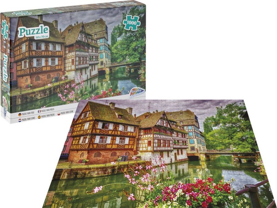 Grafix Puzzel 1000 stukjes volwassenen | Thema Romantische Cottage | Afmeting 50 X 70 CM | Legpuzzel