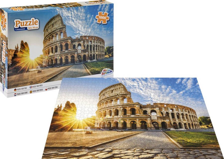 Grafix Puzzel 1000 stukjes volwassenen | Thema Rome | Afmeting 50 X 70 CM | Legpuzzel | Colloseum