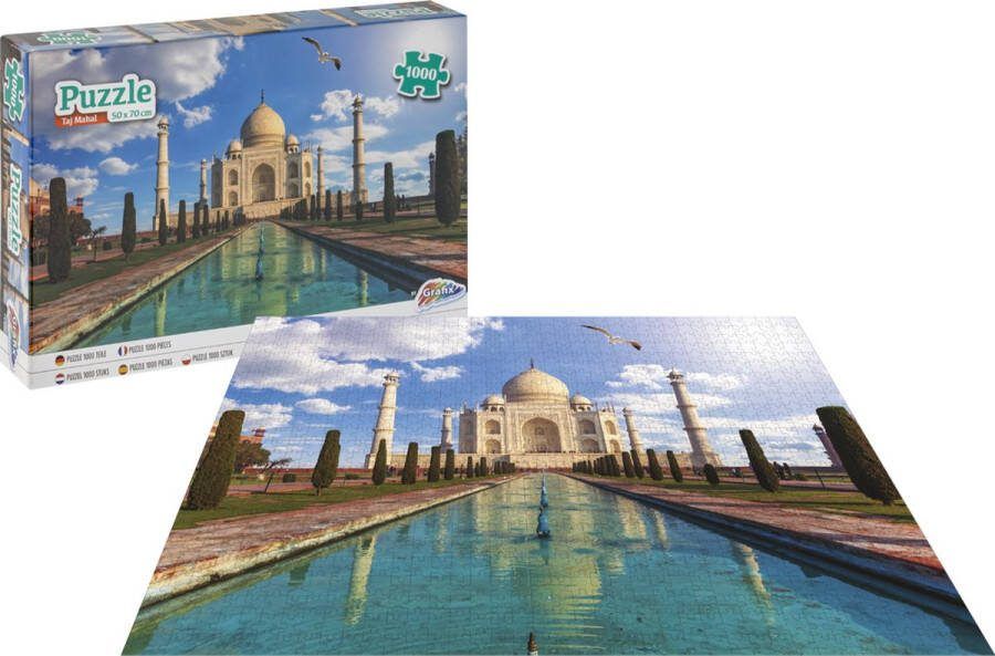 Grafix Puzzel 1000 stukjes volwassenen Thema Taj Mahal Afmeting 50 X 70 CM Legpuzzel