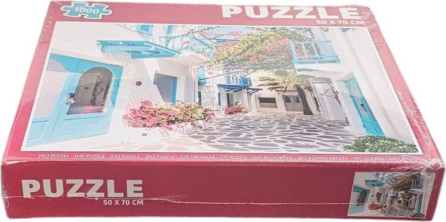 Grafix Puzzel Volwassenen Zuid Europese straat Kinderen 1000 stukken Puzzel 1000 stukjes volwassenen Legpuzzel