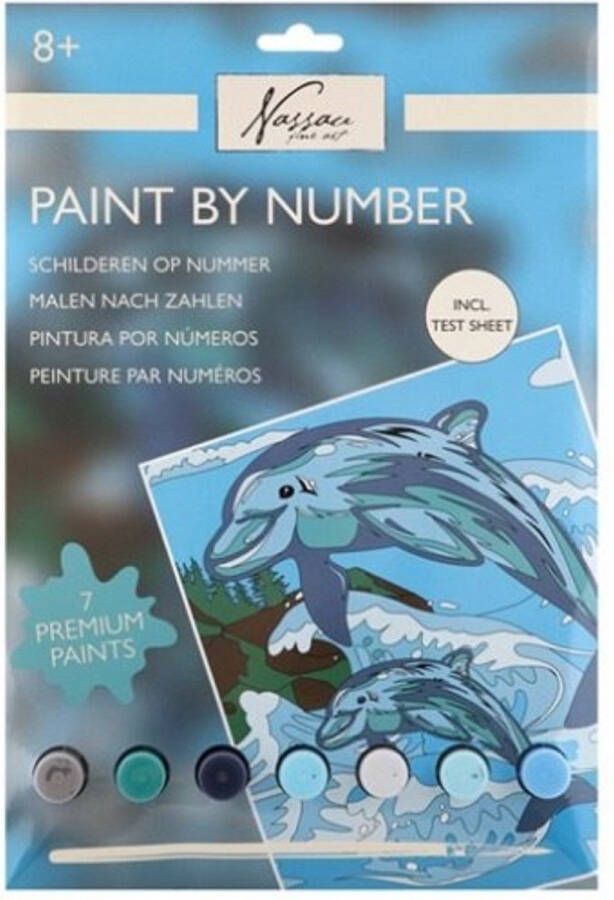 Grafix Schilderen op nummer dolfijn 33 5x23 8cm