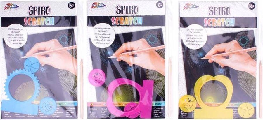 Grafix Scratchset met spiralen (1 stuk) assorti
