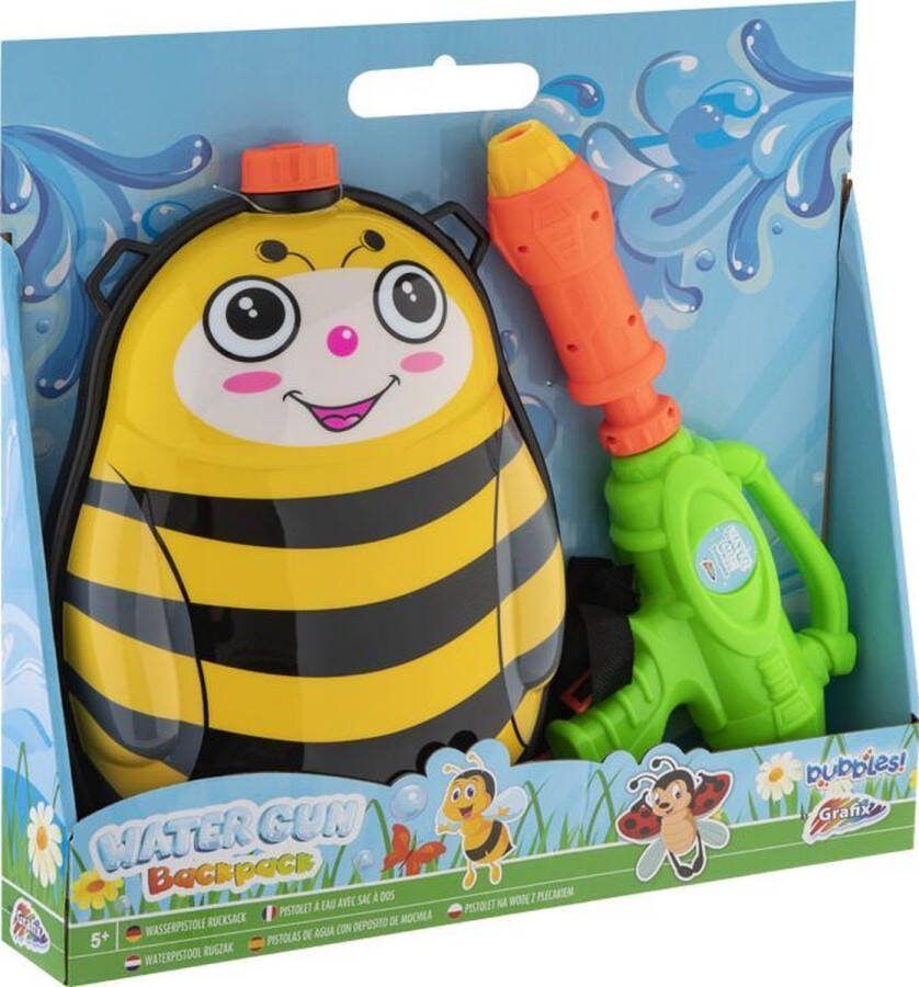 Grafix waterpistool rugtas voor kinderen thema: Bij Zomer buitenspeelgoed voor zwembad strand waterspeelgoed voor kinderen