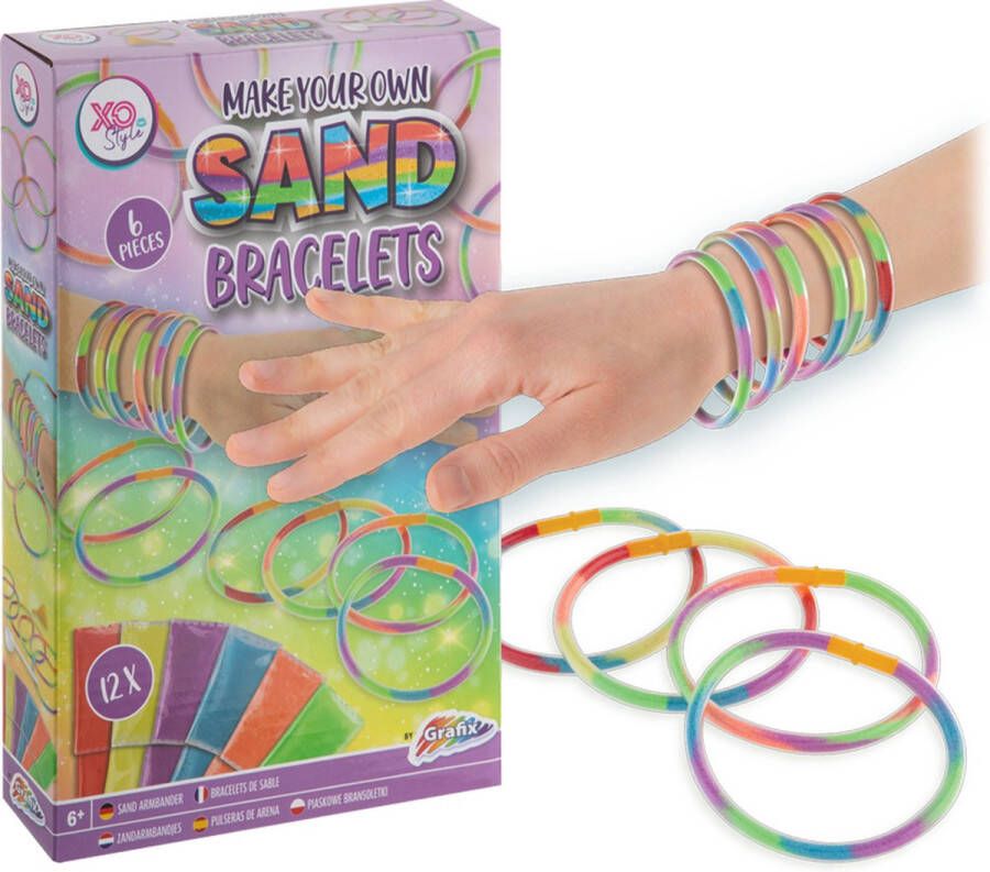 Grafix Zandarmbandjes Maken Meisjes Armbandjes maken met zand Knutselen meisjes Zandarmbandjes Knutselen Sieraden maken kinderen 6+ jaar